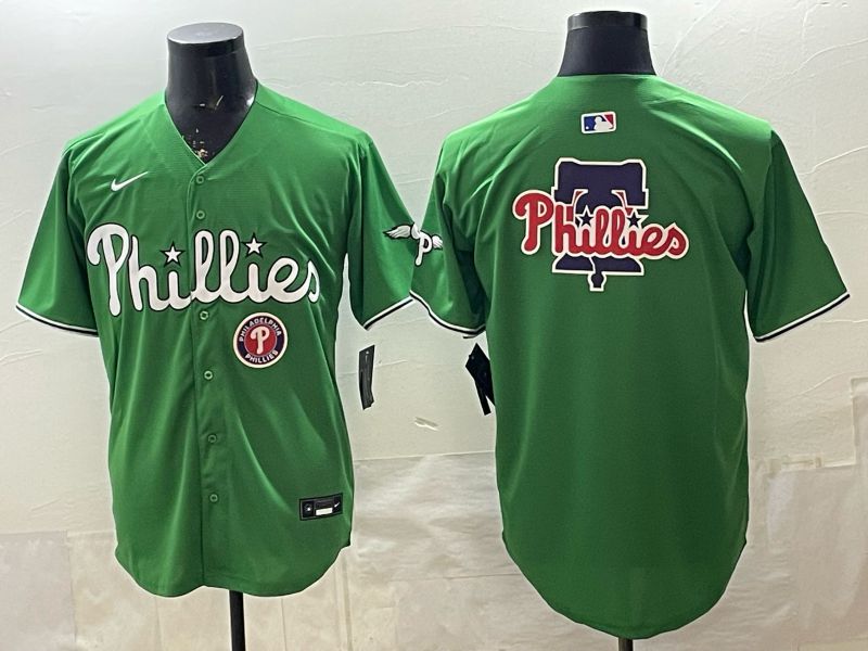 Men 2026 Philadelphia Phillies Blank Green Game Nike MLB Jersey 008